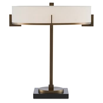 Currey & Company 22" Jacobi Table Lamp in Antique Brass and Black