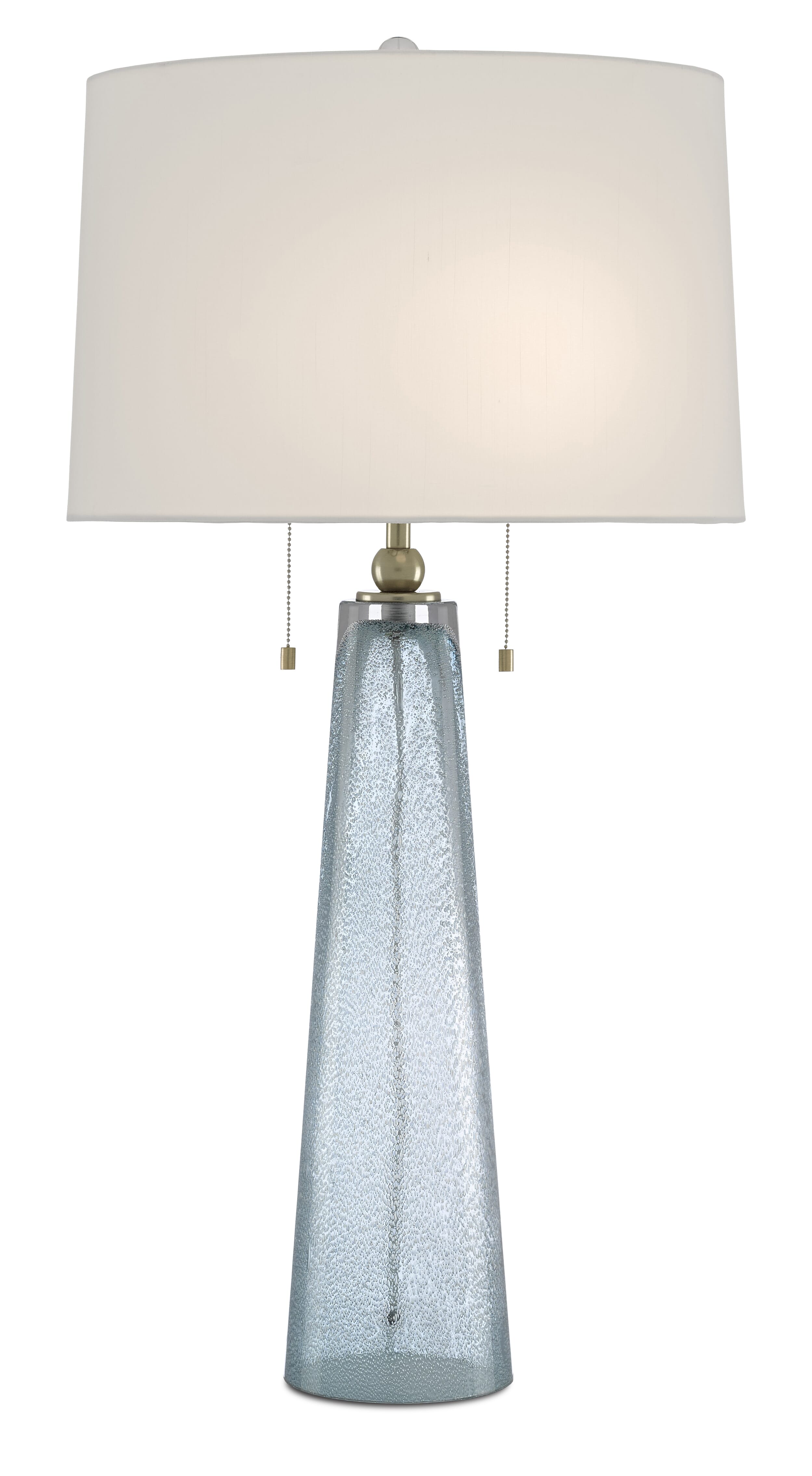 34" Looke Table Lamp in Blue and Brass