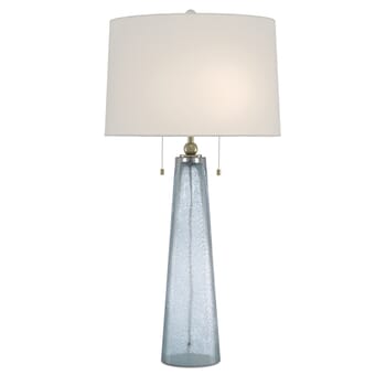 Currey & Company 34" Looke Table Lamp in Blue and Brass