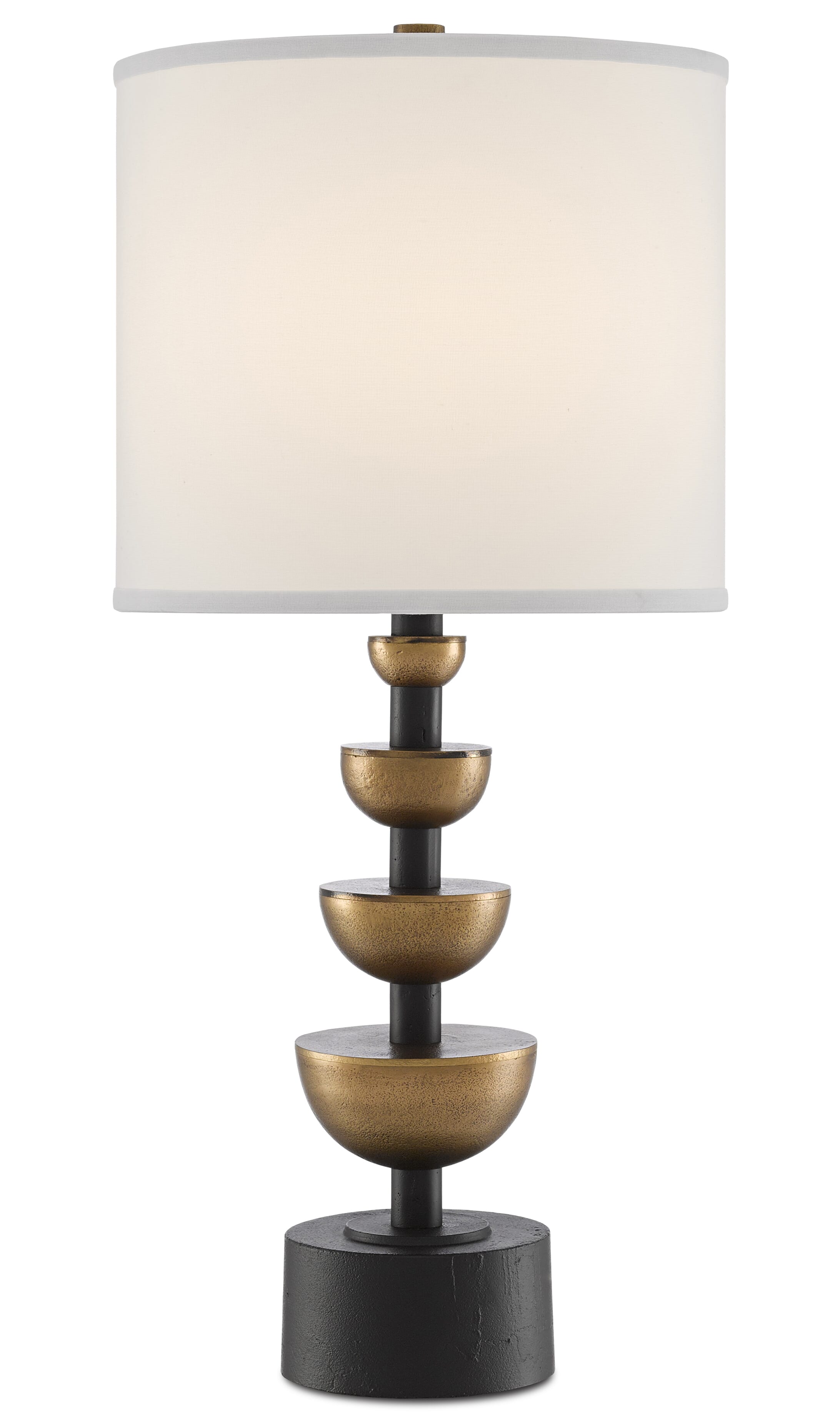 29" Chastain Table Lamp in Antique Brass and Black