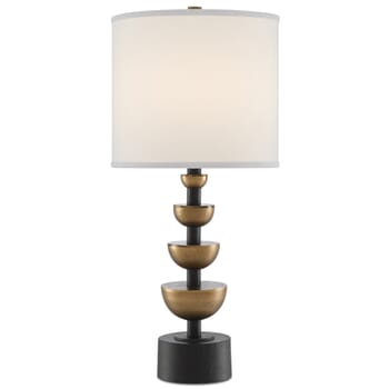Currey & Company 29" Chastain Table Lamp in Antique Brass and Black