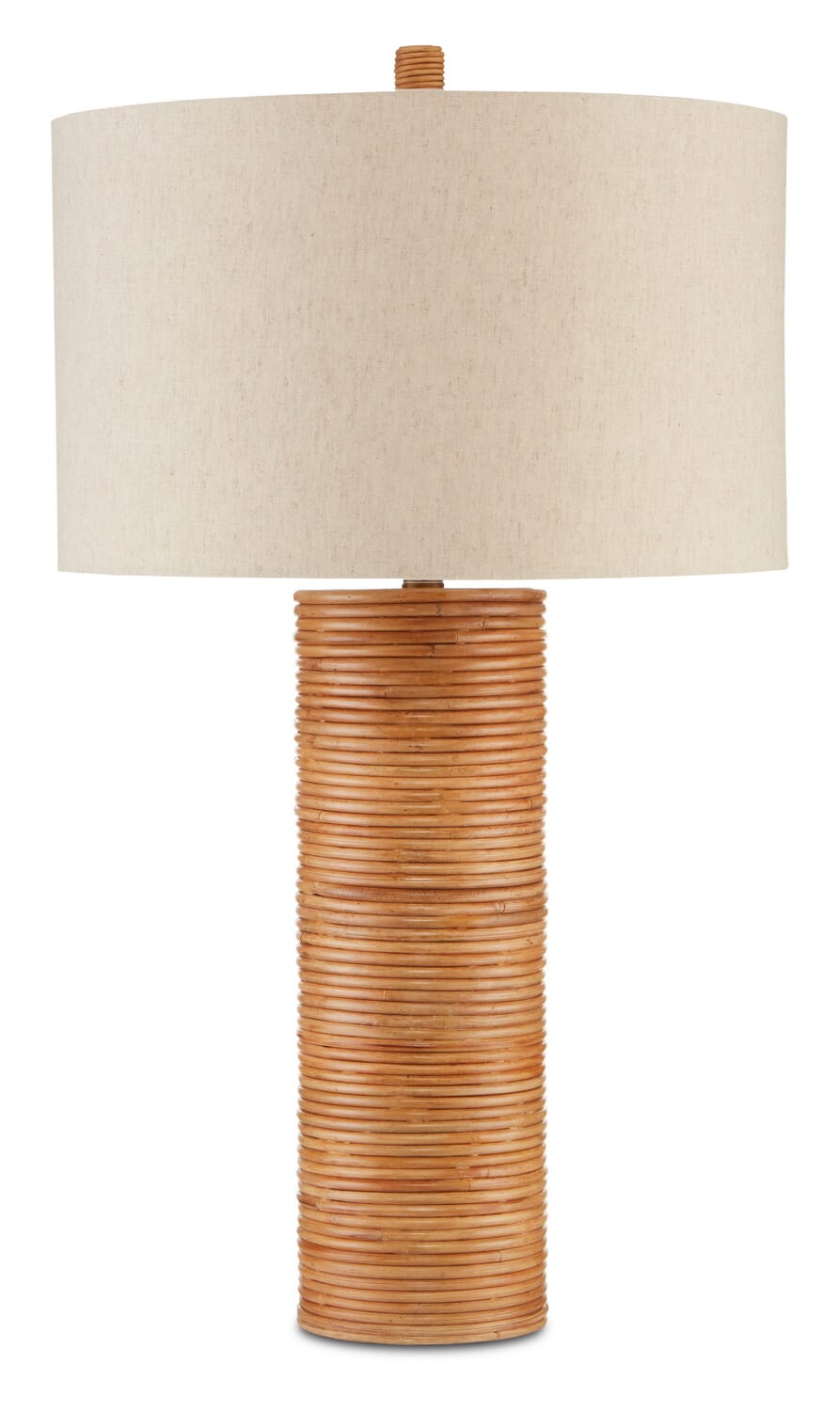 Salome 1-Light Table Lamp in Brass with Natural Rattan