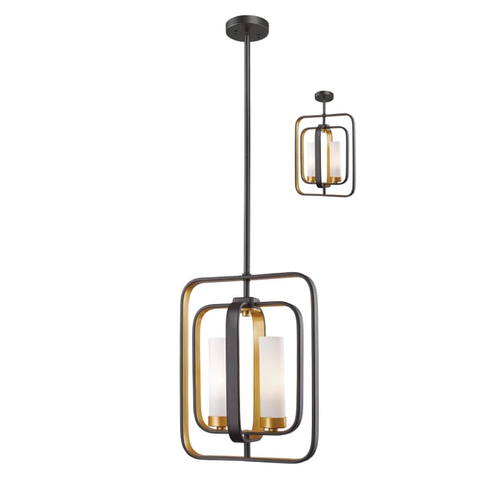 Z-Lite Aideen 2-Light Mini Pendant Light In Bronze Gold Z-Lite Aideen 2-Light Mini Pendant Light In Bronze Gold