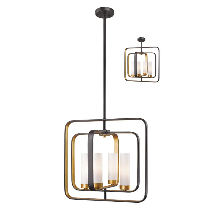Z-Lite Aideen 4-Light Pendant Light In Bronze Gold Z-Lite Aideen 4-Light Pendant Light In Bronze Gold