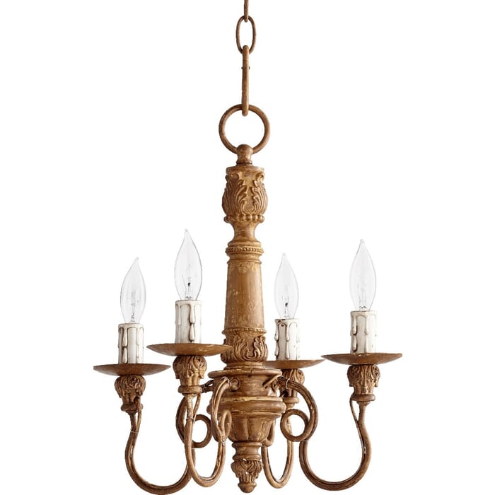 Quorum Salento 4-Light 15" Transitional Chandelier in French Umber Quorum Salento 4-Light 15" Transitional Chandelier in French Umber