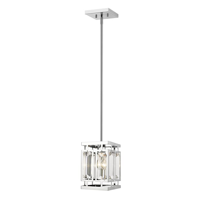 Z-Lite Mersesse 1-Light Pendant Light In Chrome Z-Lite Mersesse 1-Light Pendant Light In Chrome