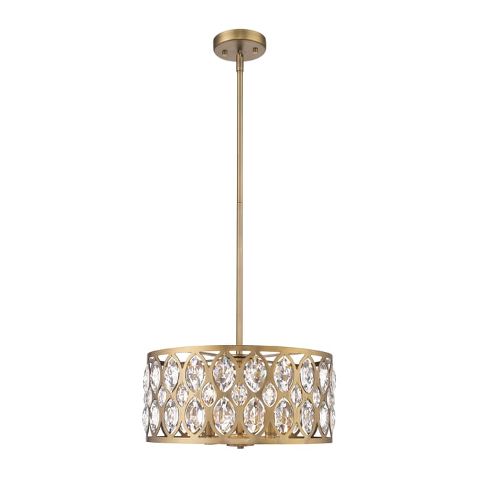 Z-Lite Dealey 5-Light Chandelier In Heirloom Brass Z-Lite Dealey 5-Light Chandelier In Heirloom Brass