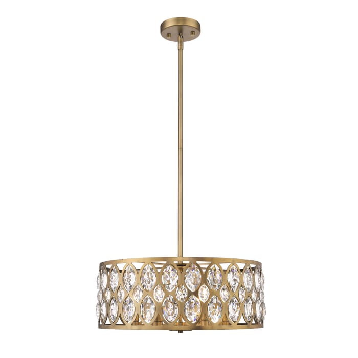 Z-Lite Dealey 6-Light Chandelier In Heirloom Brass Z-Lite Dealey 6-Light Chandelier In Heirloom Brass