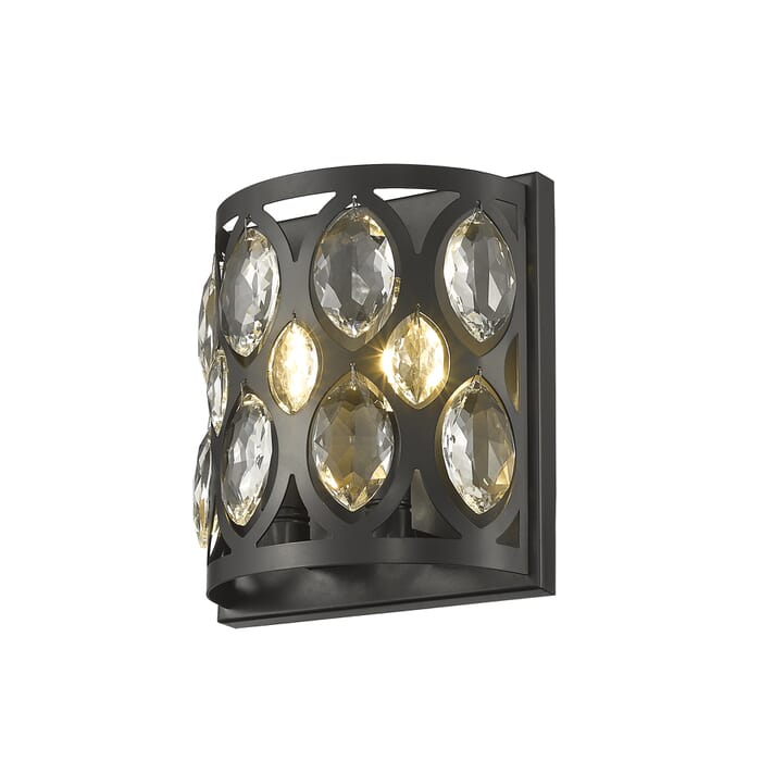 Z-Lite Dealey 2-Light Wall Sconce In Matte Black Z-Lite Dealey 2-Light Wall Sconce In Matte Black