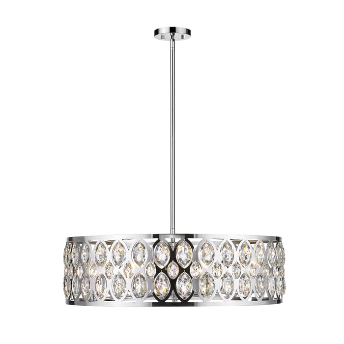 Z-Lite Dealey 8-Light Chandelier In Chrome Z-Lite Dealey 8-Light Chandelier In Chrome