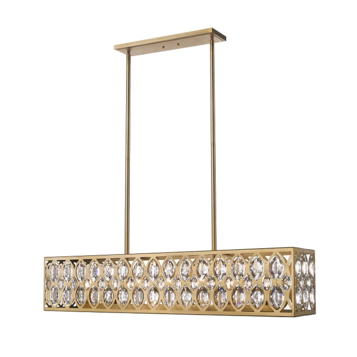 Z-Lite Dealey 7-Light Chandelier In Heirloom Brass Z-Lite Dealey 7-Light Chandelier In Heirloom Brass