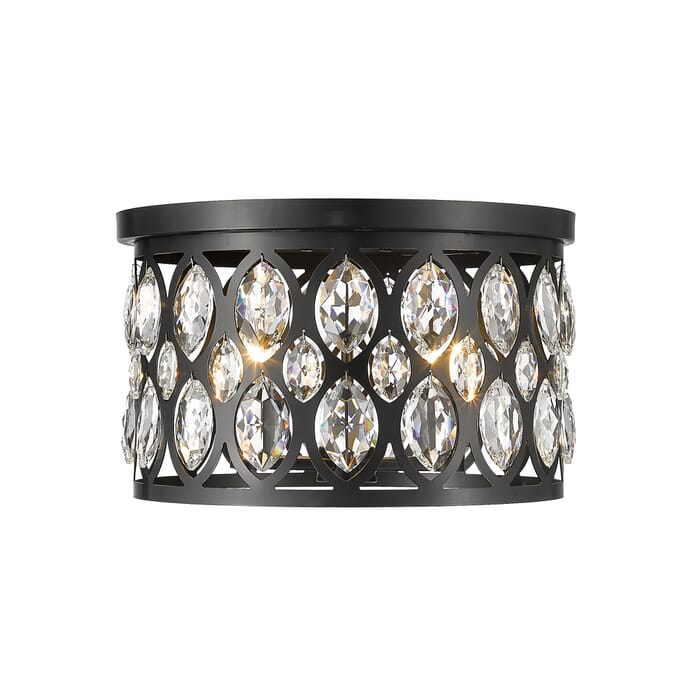 Z-Lite Dealey 4-Light Flush Mount Ceiling Light In Matte Black Z-Lite Dealey 4-Light Flush Mount Ceiling Light In Matte Black