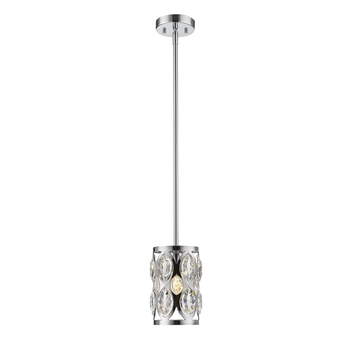 Z-Lite Dealey 1-Light Mini Pendant Light In Chrome Z-Lite Dealey 1-Light Mini Pendant Light In Chrome