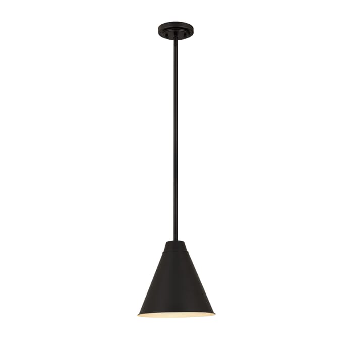 Z-Lite Eaton 1-Light Pendant Light In Matte Black Z-Lite Eaton 1-Light Pendant Light In Matte Black