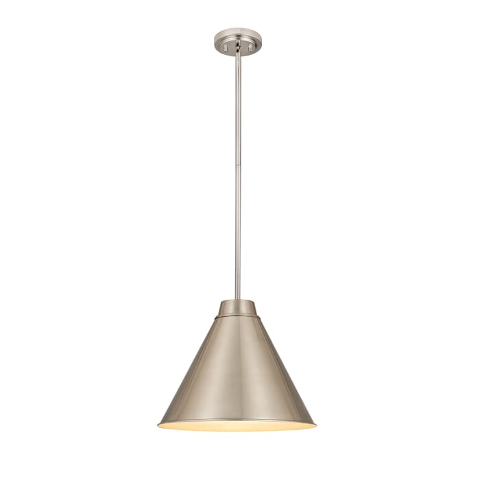Z-Lite Eaton 1-Light Pendant Light In Brushed Nickel Z-Lite Eaton 1-Light Pendant Light In Brushed Nickel