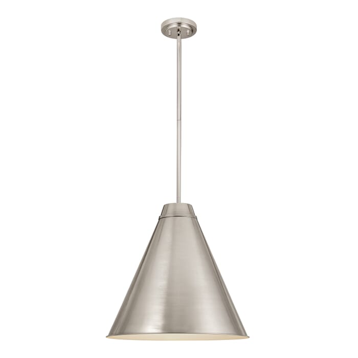 Z-Lite Eaton 1-Light Pendant Light In Brushed Nickel Z-Lite Eaton 1-Light Pendant Light In Brushed Nickel