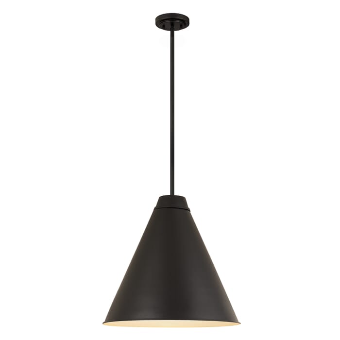 Z-Lite Eaton 1-Light Pendant Light In Matte Black Z-Lite Eaton 1-Light Pendant Light In Matte Black