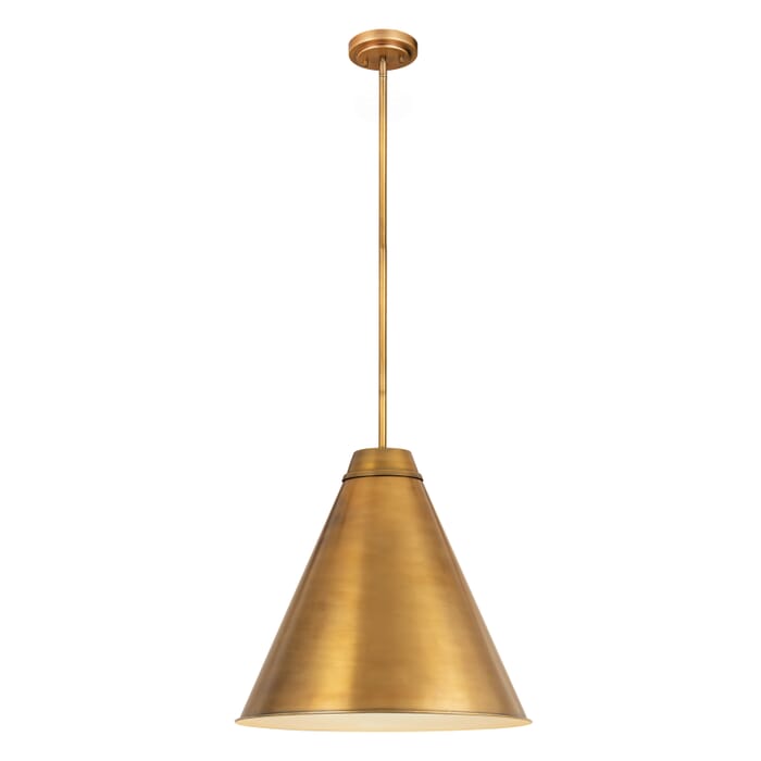 Z-Lite Eaton 1-Light Pendant Light In Rubbed Brass Z-Lite Eaton 1-Light Pendant Light In Rubbed Brass