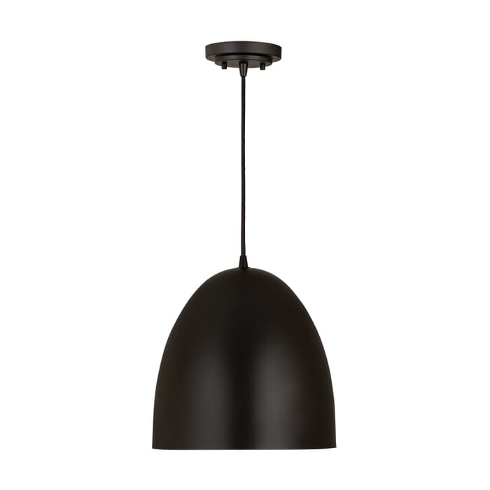 Z-Lite Z Studio Dome Pendant 1-Light Pendant Light In Matte Black Z-Lite Z Studio Dome Pendant 1-Light Pendant Light In Matte Black