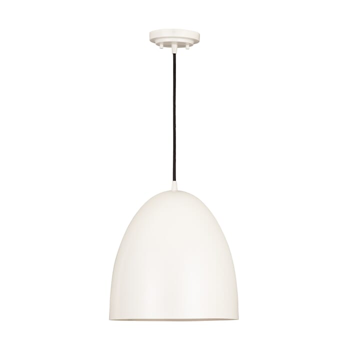 Z-Lite Z Studio Dome Pendant 1-Light Pendant Light In Matte White Z-Lite Z Studio Dome Pendant 1-Light Pendant Light In Matte White