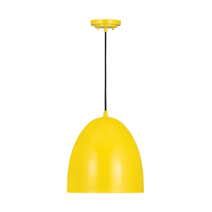 Z-Lite Z Studio Dome Pendant 1-Light Pendant Light In Yellow Z-Lite Z Studio Dome Pendant 1-Light Pendant Light In Yellow