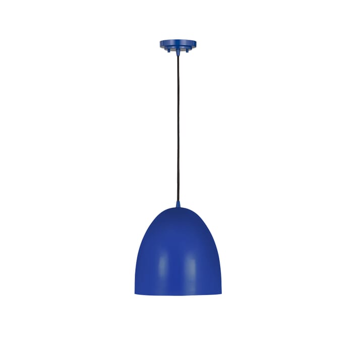 Z-Lite Z Studio Dome Pendant 1-Light Pendant Light In Blue Z-Lite Z Studio Dome Pendant 1-Light Pendant Light In Blue
