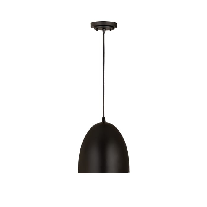 Z-Lite Z Studio Dome Pendant 1-Light Pendant Light In Matte Black Z-Lite Z Studio Dome Pendant 1-Light Pendant Light In Matte Black