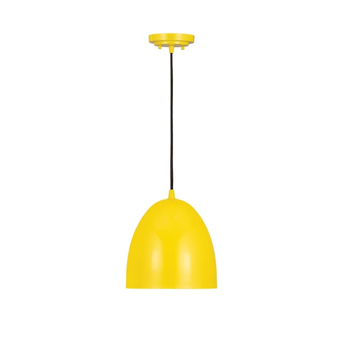 Z-Lite Z Studio Dome Pendant 1-Light Pendant Light In Yellow Z-Lite Z Studio Dome Pendant 1-Light Pendant Light In Yellow