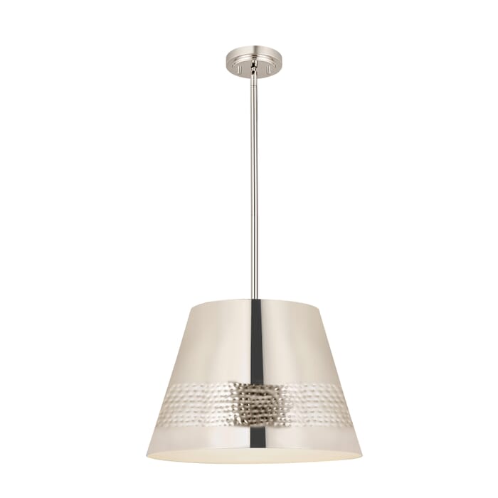 Z-Lite Maddox 1-Light Chandelier In Polished Nickel Z-Lite Maddox 1-Light Chandelier In Polished Nickel
