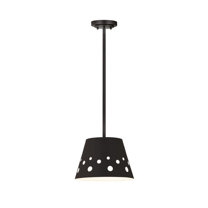 Z-Lite Katie 1-Light Chandelier In Matte Black Z-Lite Katie 1-Light Chandelier In Matte Black
