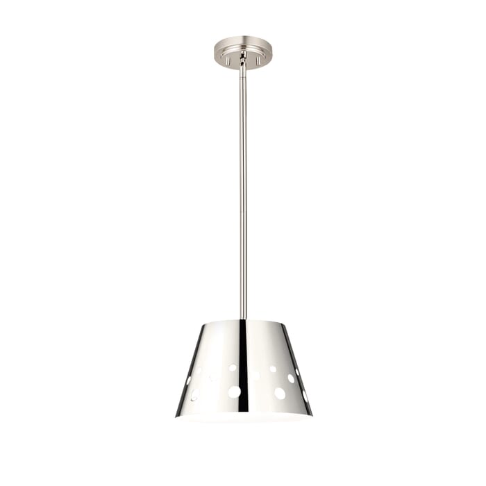 Z-Lite Katie 1-Light Chandelier In Polished Nickel Z-Lite Katie 1-Light Chandelier In Polished Nickel