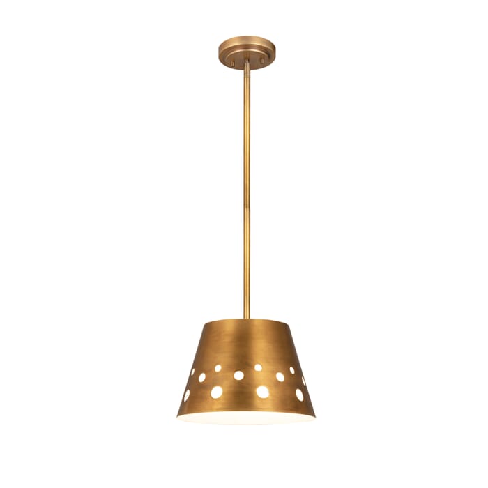 Z-Lite Katie 1-Light Chandelier In Rubbed Brass Z-Lite Katie 1-Light Chandelier In Rubbed Brass