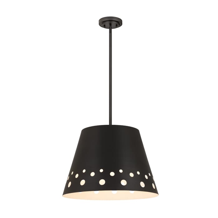 Z-Lite Katie 1-Light Chandelier In Matte Black Z-Lite Katie 1-Light Chandelier In Matte Black