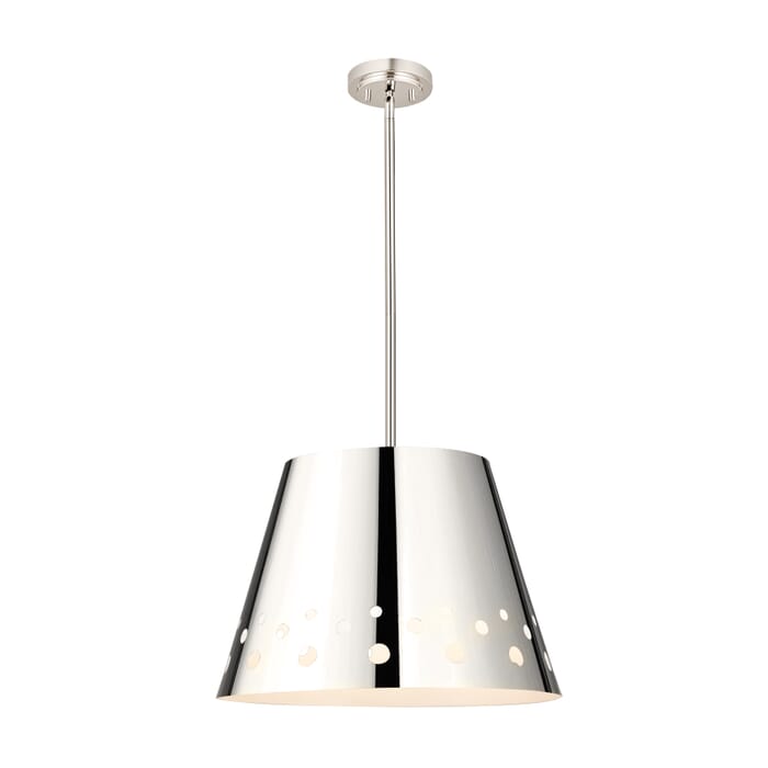 Z-Lite Katie 1-Light Chandelier In Polished Nickel Z-Lite Katie 1-Light Chandelier In Polished Nickel