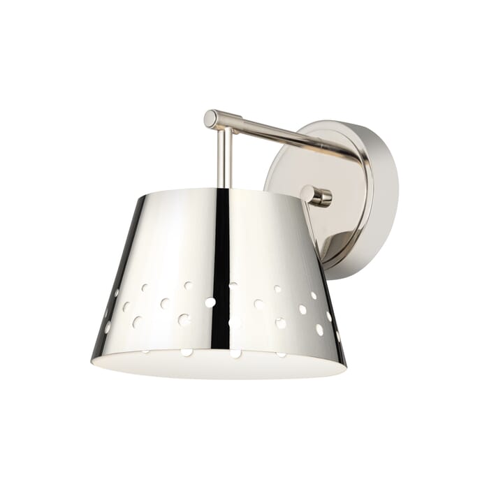 Z-Lite Katie 1-Light Wall Sconce In Polished Nickel Z-Lite Katie 1-Light Wall Sconce In Polished Nickel