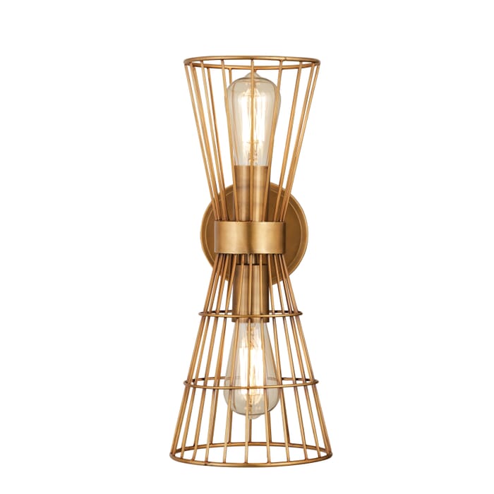 Z-Lite Alito 2-Light Wall Sconce In Rubbed Brass Z-Lite Alito 2-Light Wall Sconce In Rubbed Brass