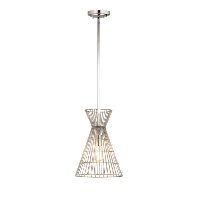 Z-Lite Alito 1-Light Mini Pendant Light In Polished Nickel Z-Lite Alito 1-Light Mini Pendant Light In Polished Nickel