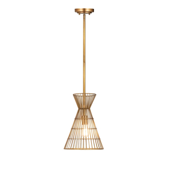 Z-Lite Alito 1-Light Mini Pendant Light In Rubbed Brass Z-Lite Alito 1-Light Mini Pendant Light In Rubbed Brass