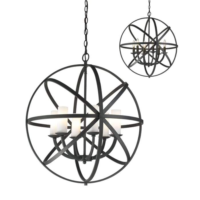 Z-Lite Aranya 6-Light Pendant Light In Bronze Z-Lite Aranya 6-Light Pendant Light In Bronze