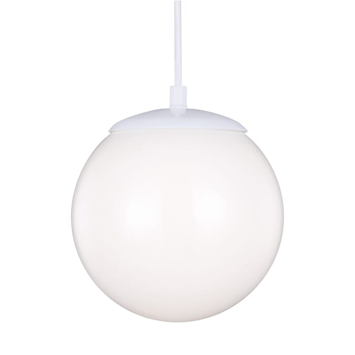 Leo 1-Light Pendant in White Leo 1-Light Pendant in White