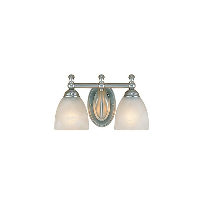 Millennium Lighting 600 Series 2-Light Bathroom Vanity Light in Satin Nickel Millennium Lighting 600 Series 2-Light Bathroom Vanity Light in Satin Nickel