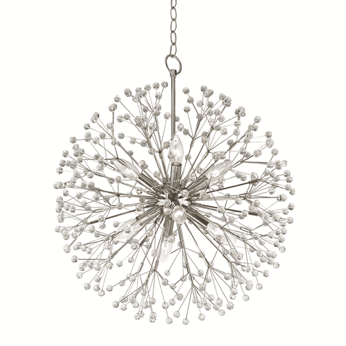 Hudson Valley Dunkirk 8-Light Chandelier in Polished Nickel Hudson Valley Dunkirk 8-Light Chandelier in Polished Nickel