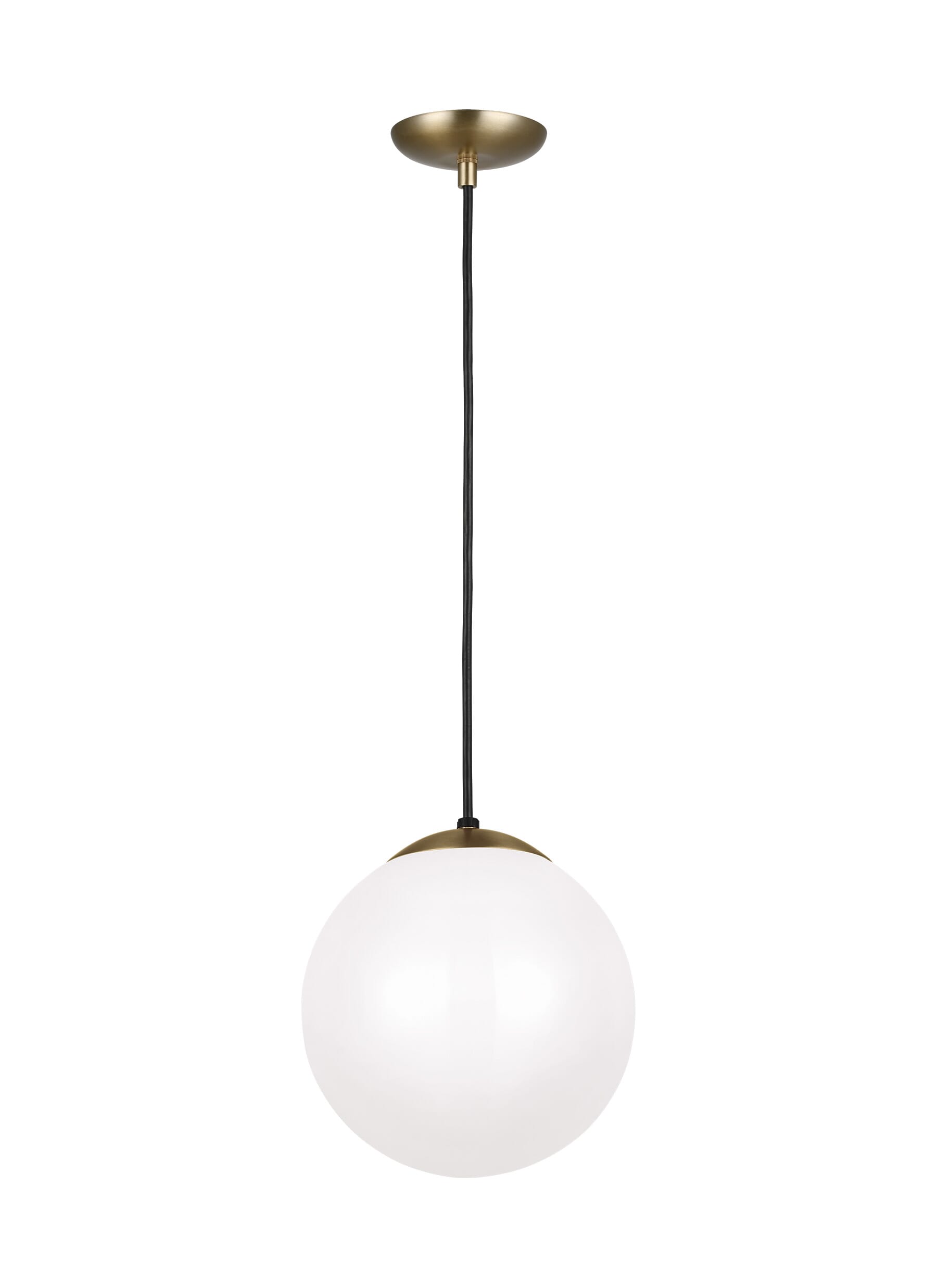 Sea Gull Leo - Hanging Globe LED Pendant Light in Satin Brass
