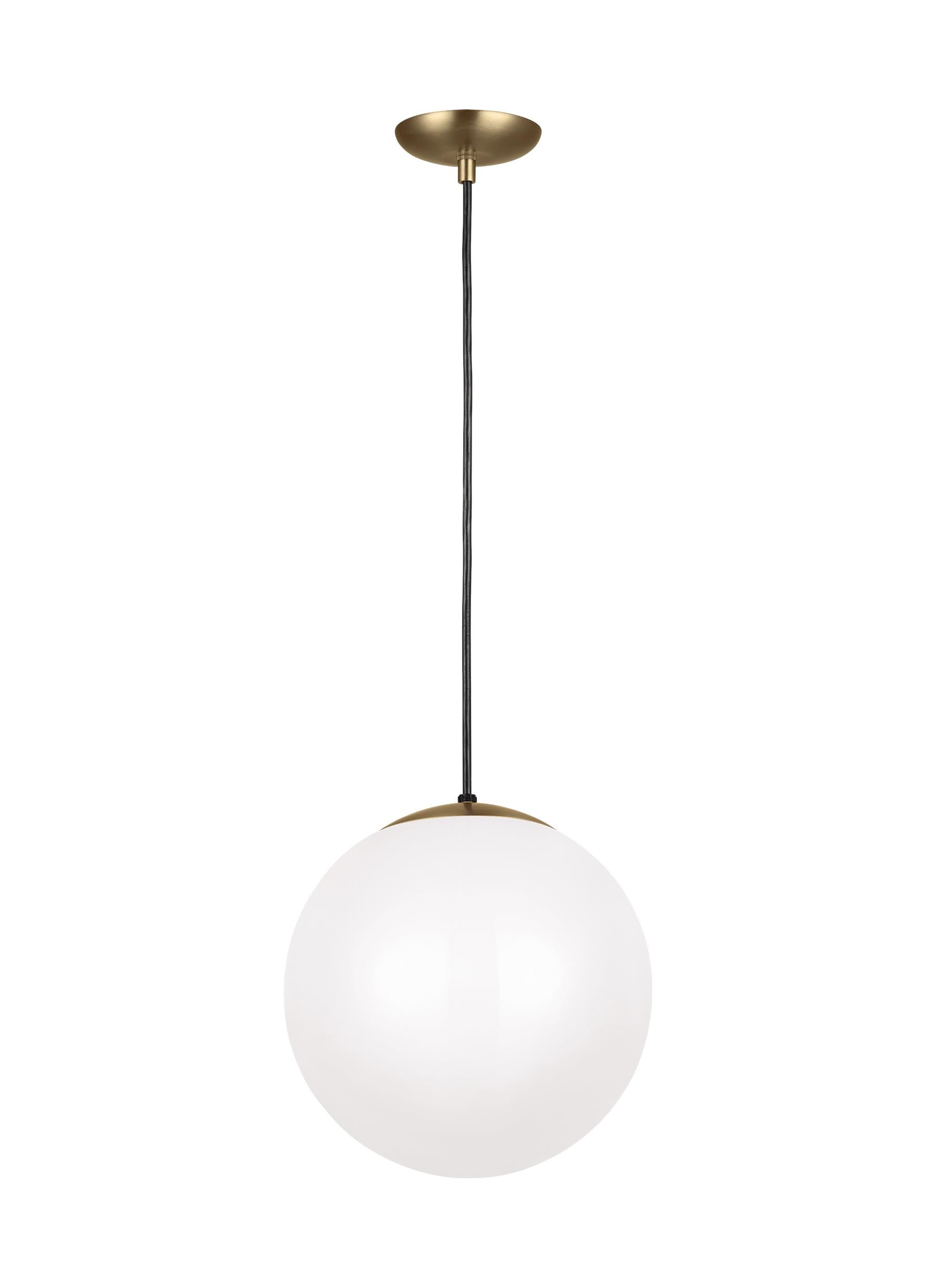 Sea Gull Leo - Hanging Globe Pendant Light in Satin Brass
