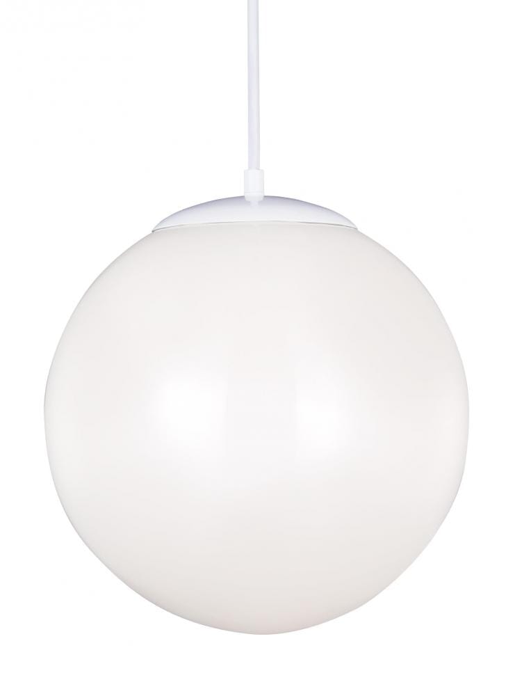 Sea Gull Leo - Hanging Globe 15" Pendant Light in White