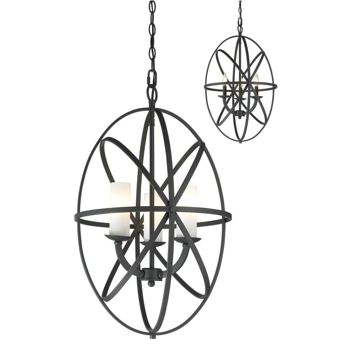 Z-Lite Aranya 3-Light Pendant Light In Bronze Z-Lite Aranya 3-Light Pendant Light In Bronze