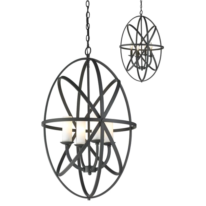 Z-Lite Aranya 4-Light Pendant Light In Bronze Z-Lite Aranya 4-Light Pendant Light In Bronze