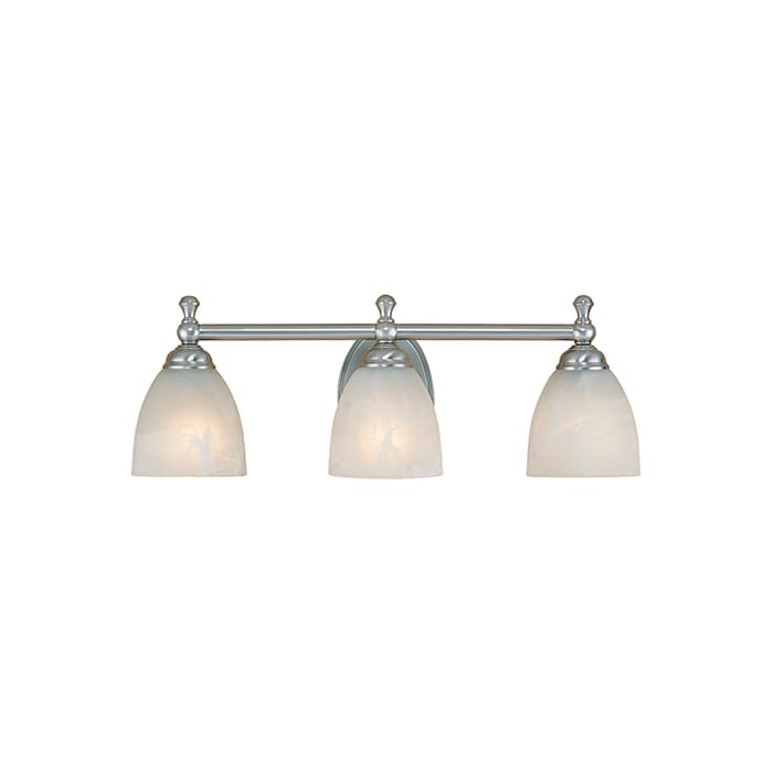 Millennium Lighting 600 Series 3-Light Bathroom Vanity Light in Satin Nickel Millennium Lighting 600 Series 3-Light Bathroom Vanity Light in Satin Nickel