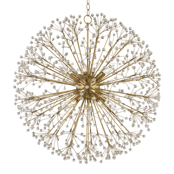 Hudson Valley Dunkirk 10-Light Chandelier in Aged Brass Hudson Valley Dunkirk 10-Light Chandelier in Aged Brass