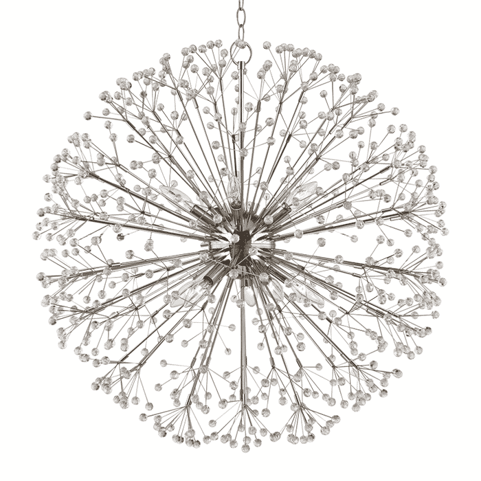 Hudson Valley Dunkirk 10-Light Chandelier in Polished Nickel Hudson Valley Dunkirk 10-Light Chandelier in Polished Nickel